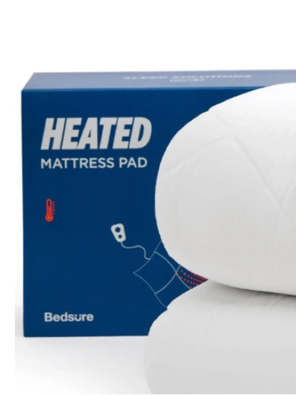 Heated Mattress Pad Dual Remotes White KING
